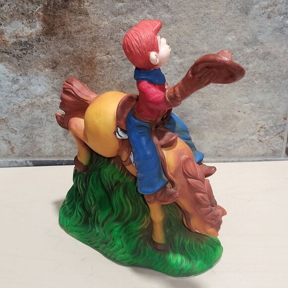 Vintage Howdy Doody Bucking Bronco Clock 1988 Clock Works - Picture 9 of 11